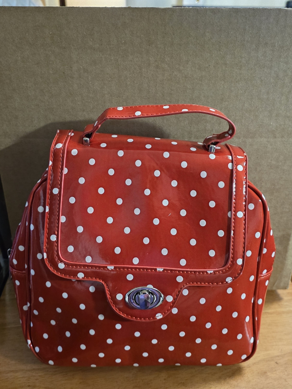 Red Polka Dot Women’s Top-Handle Bag /backpack